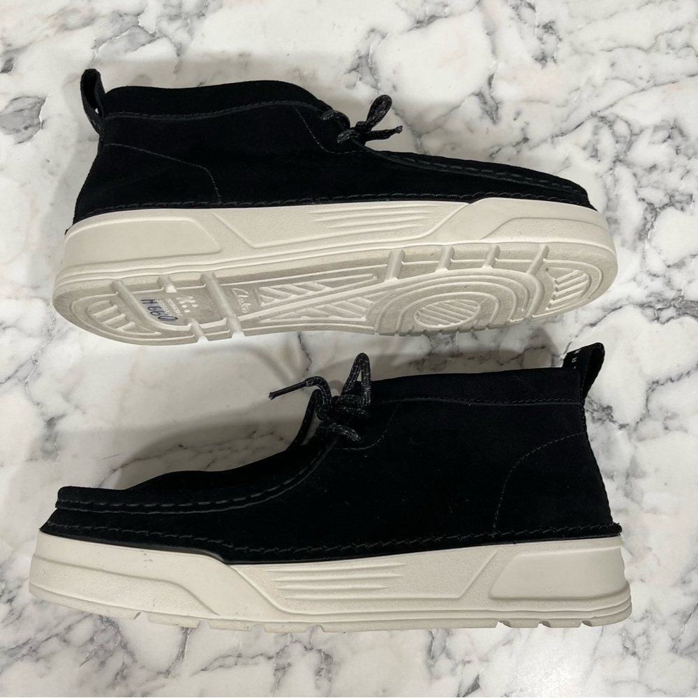 CLARKS Origin Wallabee Shoes Women’s Black Suede Lace Up Chukka Ankle Boots 9.5 - Picture 7 of 11